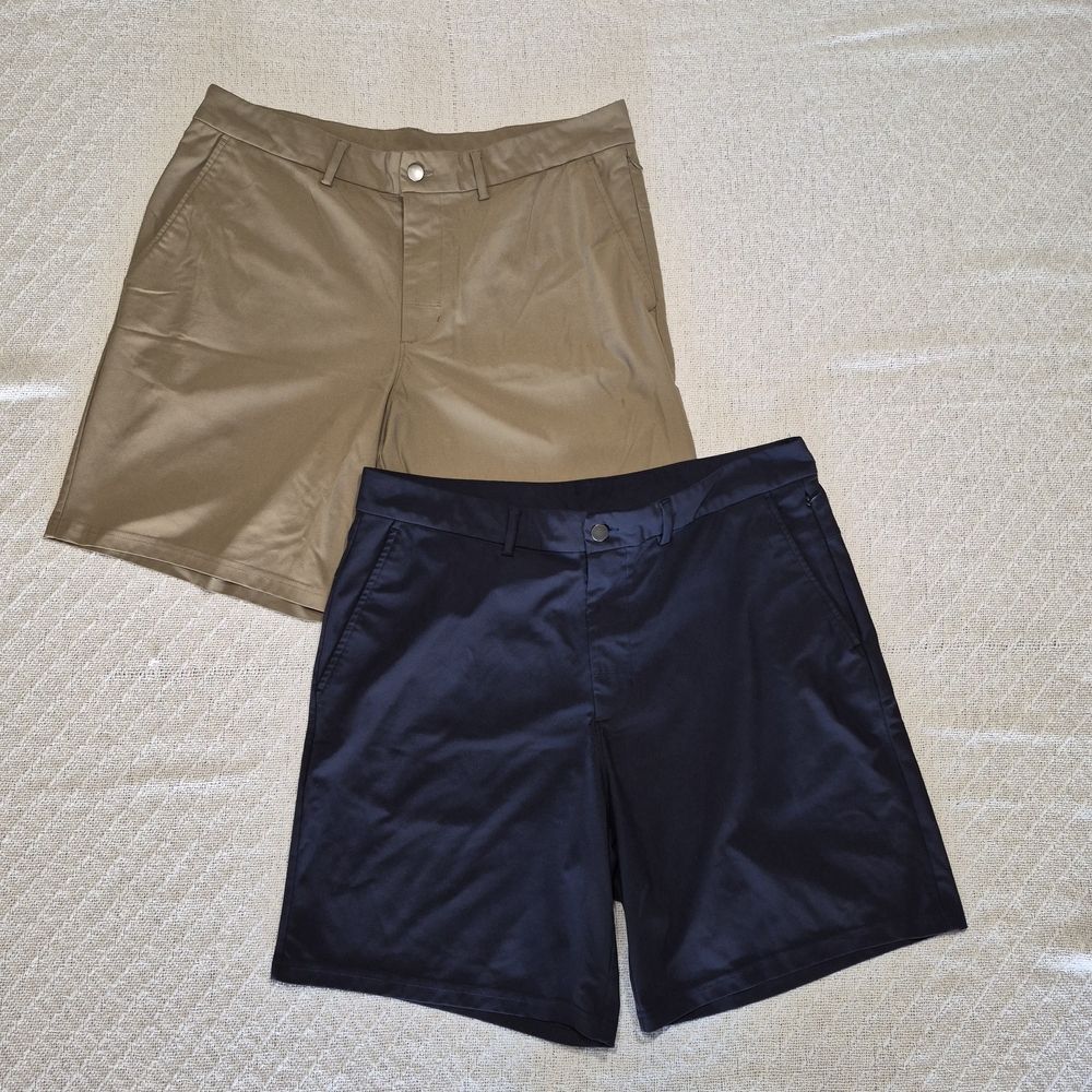 Men's Tan and Navy Shorts